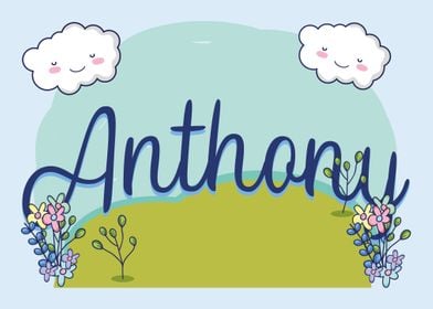 ANTHONY Baby Name Sign