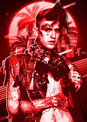 Lil Peep red retro