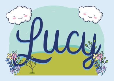 LUCY Baby Name Sign Gift