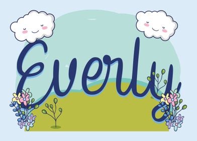 EVERLY Baby Name Sign Gift