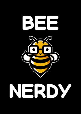 Cute Bee With Nerd Glasses