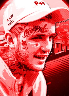 Lil Peep red retro