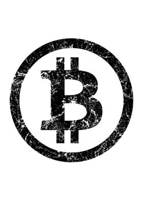 Bitcoin Logo Destressed