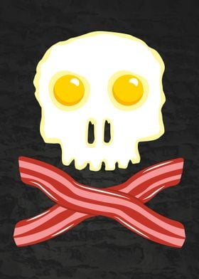 Bacon and Eggs Skull