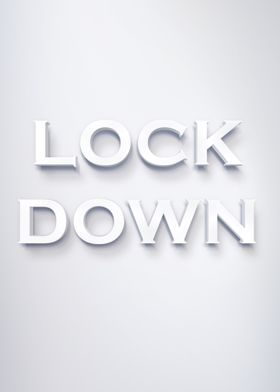 LOCKDOWN 3D TEXT 