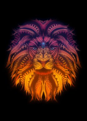 Lion Mandala Design
