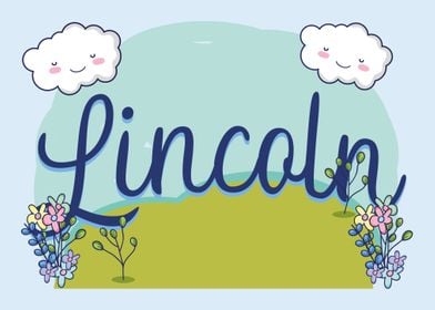 LINCOLN Baby Name Sign