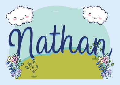 NATHAN Baby Name Sign Gift