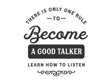 learn how to listen