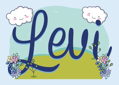 LEVI Baby Name Sign Gift