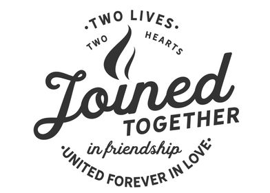 two hearts joined together