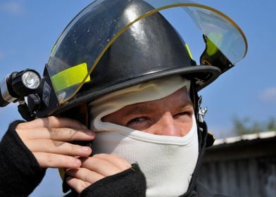 Portrait of a fire fighter