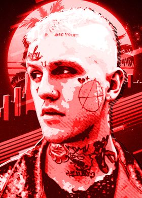 Lil Peep red retro