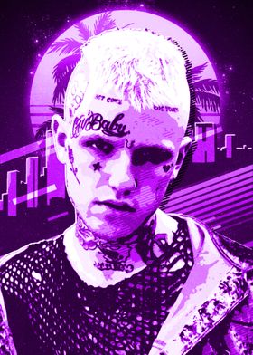 Lil Peep purple retro