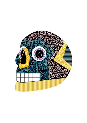 Skull head mask with geom