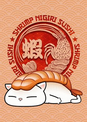 Chubby Cat Shrimp Sushi