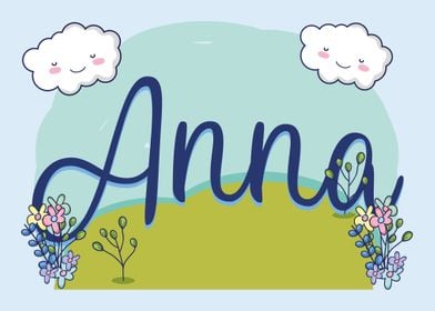 ANNA Baby Name Sign Gift