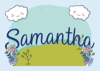 SAMANTHA Baby Name Sign