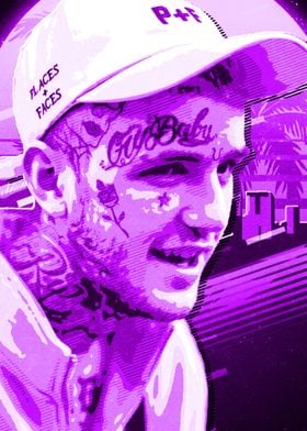 Lil Peep purple retro