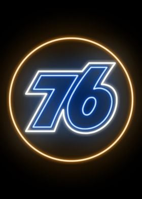 76 Gas Station Neon Sign