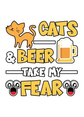 Cat Beer Fear Drinking