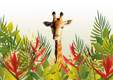 giraffe jungle Leaves