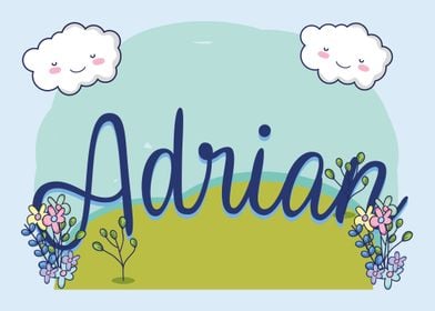 ADRIAN Baby Name Sign Gift