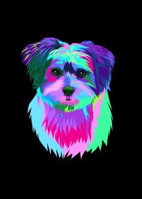 Colorful puppy dog