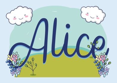 ALICE Baby Name Sign Gift