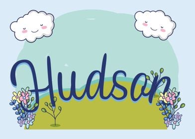 HUDSON Baby Name Sign Gift