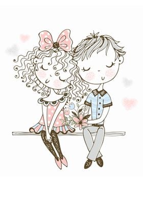 Cute boy and girl