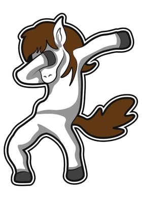 Horse Dabbing Cool Brown