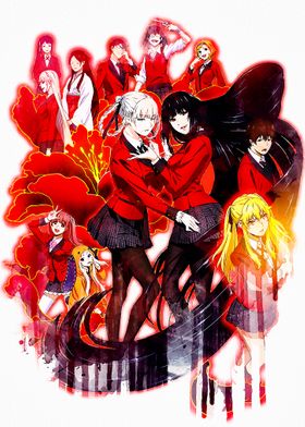 anime kakegurui ' Poster, picture, metal print, paint by Branden