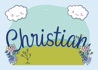 CHRISTIAN Baby Name Sign