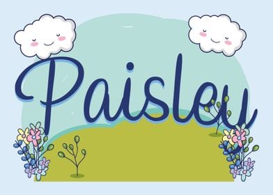 PAISLEY Baby Name Sign