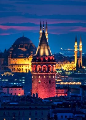 Galata Tower and Sleymani