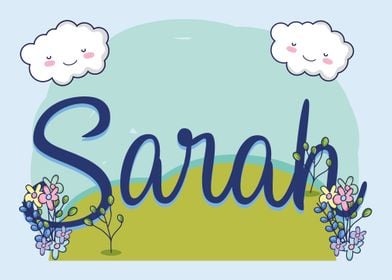 SARAH Baby Name Sign Gift