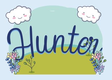 HUNTER Baby Name Sign Gift