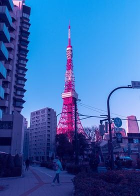 Vaporwave Tokyo Tower