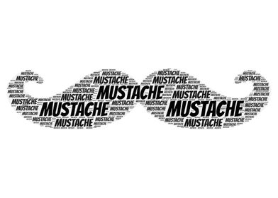 Mustache Word Cloud