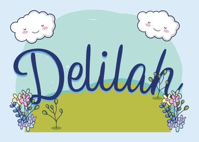 DELIAH Baby Name Sign Gift