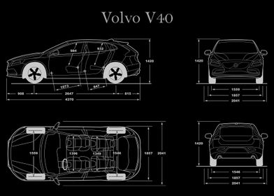 Volvo V40 2018 Blueprint