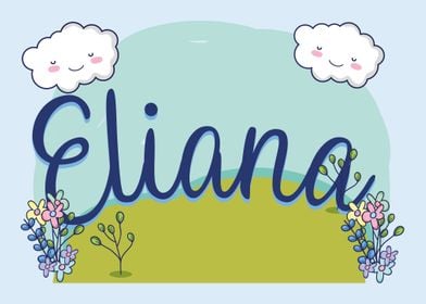 ELIANA Baby Name Sign Gift