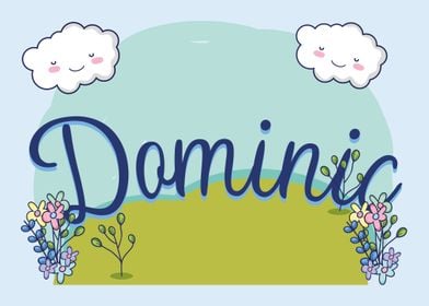 DOMINIC Baby Name Sign