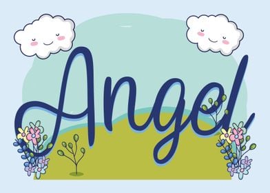 ANGEL Baby Name Sign Gift