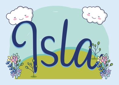 ISLA Baby Name Sign Gift