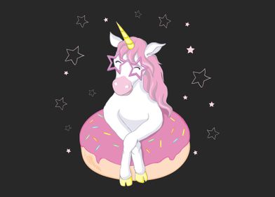 Cute magic unicorn donuts