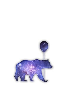 Bear Space Balloon