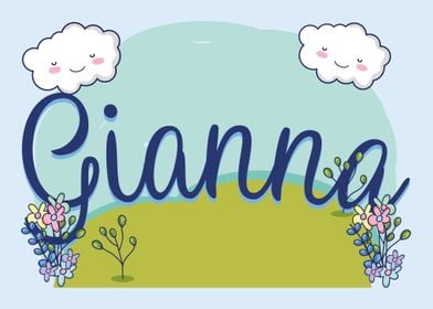 GIANNA Baby Name Sign Gift