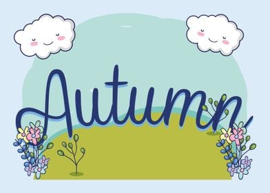 AUTUMN Baby Name Sign Gift